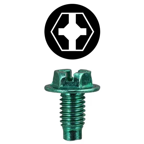 L.H. Dottie #10-32 x 3/8'' Hex Head Phillips Ground Screw w/ Leader Point (Tuff Pack), 500PK, L.H. Dottie, Mfr#: 1032GTP